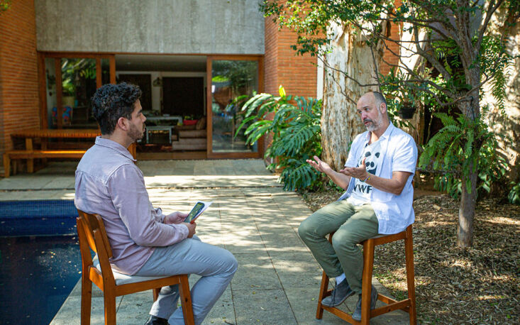 Prado em conversa com Vinícius Mendes