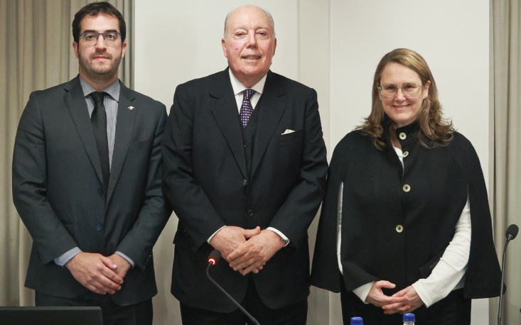 Gustavo Andrade Manrique, M&aacute;rcio Ol&iacute;vio Fernandes da Costa e Zabetta Macarini Gorissen. (Foto: Edilson Dias/FecomercioSP)
