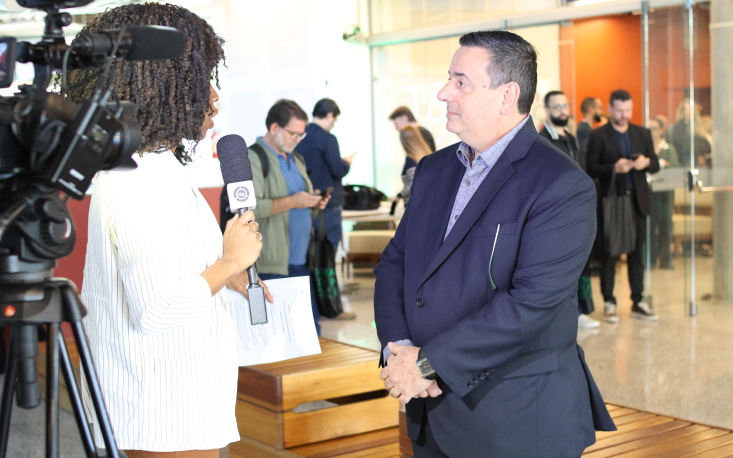 Edison Maltoni, presidente do Sincomercio Jundiaí e Região, em entrevista à TV de Itatiba 