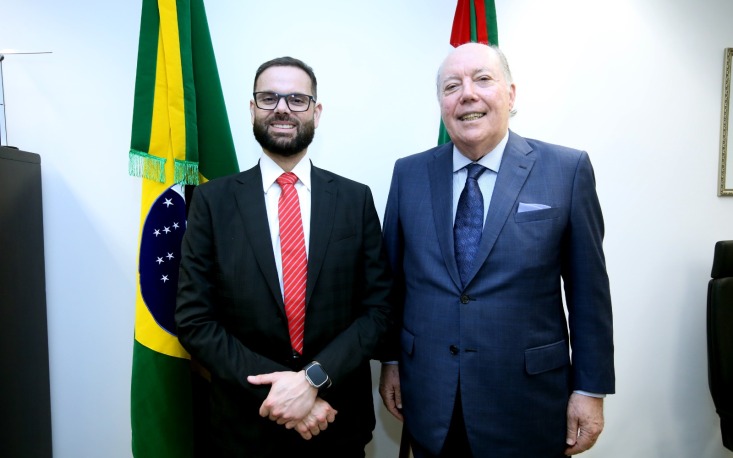 Senador Jorge Seif e Márcio Olívio Fernandes da Costa