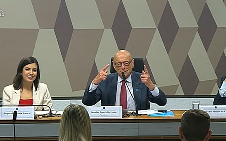 Esperidião Amin (PP/SC) e Tabata Amaral (PSB/SP) Esperidião Amin (PP/SC) e Tabata Amaral (PSB/SP)