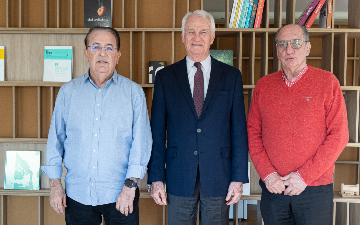 Luiz Carlos Motta, Ivo Dall'Acqua e Ricardo Patah, presidente do Sindicato dos Comerciários de São Paulo Luiz Carlos Motta, Ivo Dall'Acqua e Ricardo Patah, presidente do Sindicato dos Comerciários de São Paulo