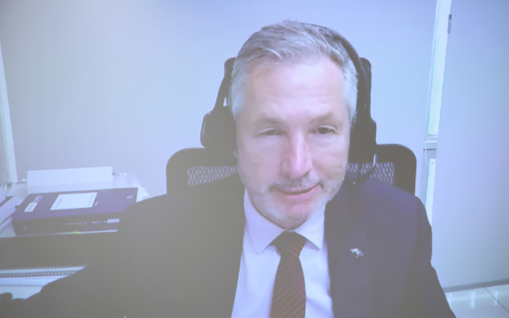 Fernando Mombelli participa por videoconferência. (Foto: Edilson Dias/FecomercioSP)