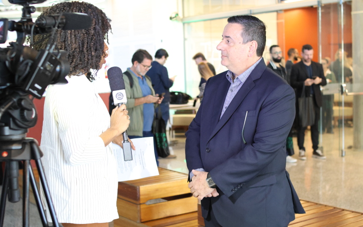 Edison Maltoni, presidente do Sincomercio Jundiaí e Região, em entrevista à TV de Itatiba
